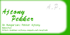 ajtony pekker business card